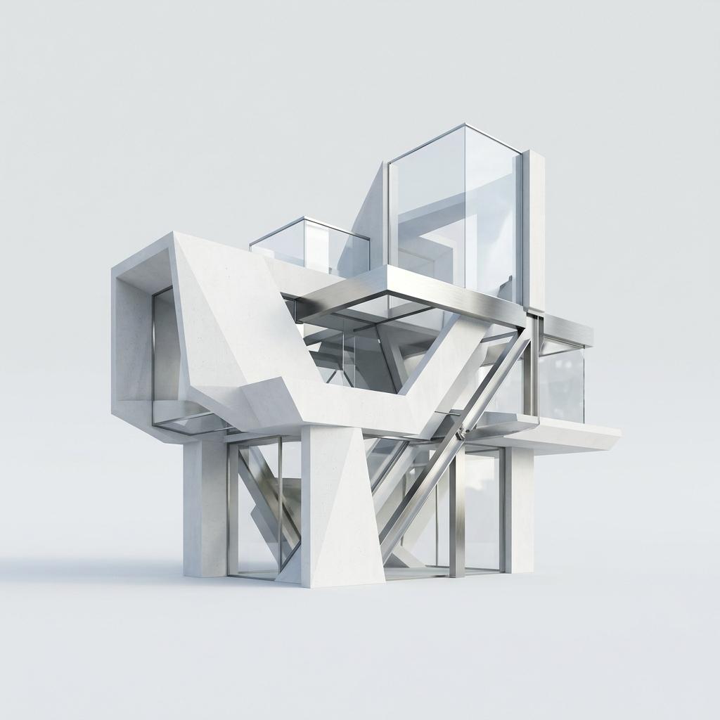 Abstract architectural structure representing Planmitra's engineering focus